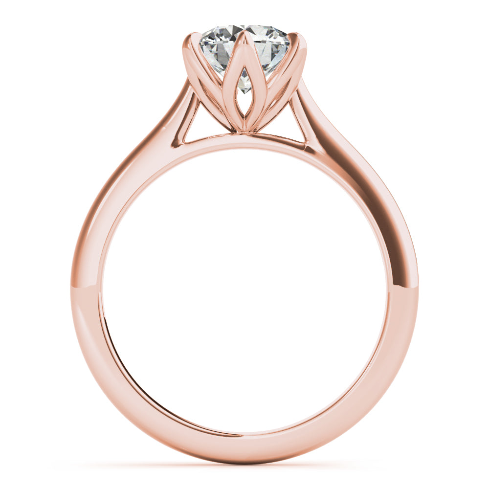 Fleur 6 Prong Solitaire Engagement Ring Setting