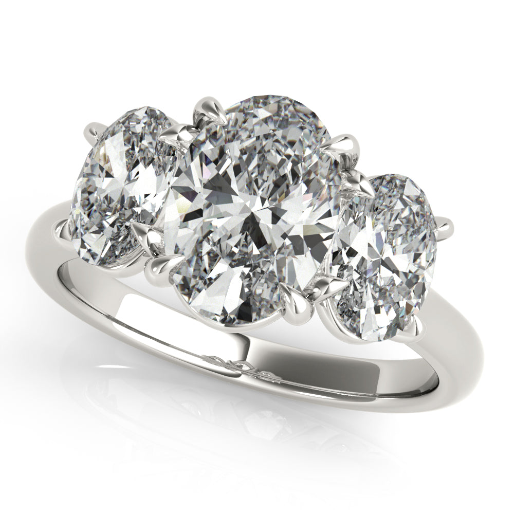 Sophie Oval Trilogy Diamond Engagement Ring Setting