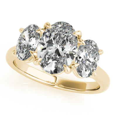 Sophie Oval Trilogy Diamond Engagement Ring Setting