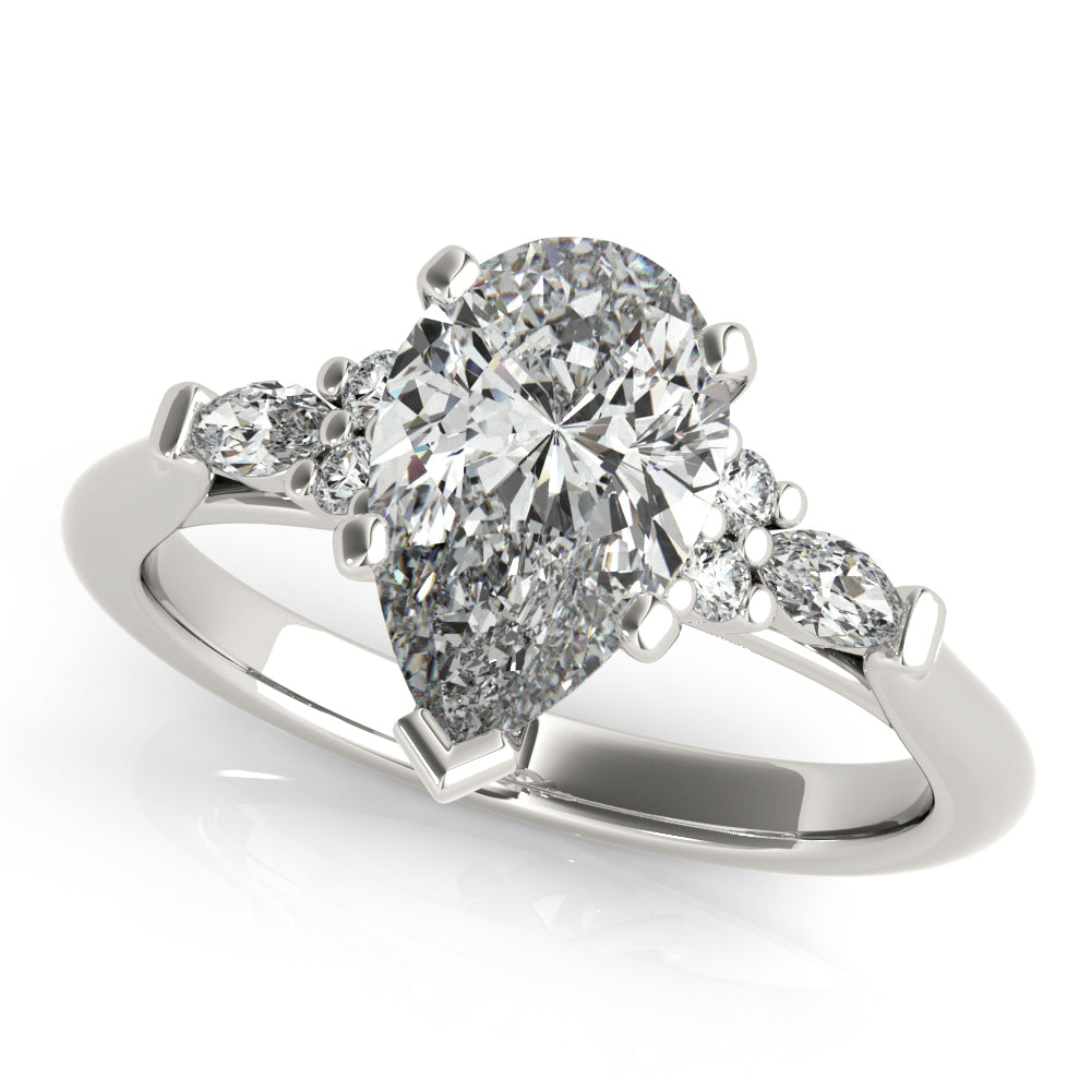 Lily Pear Cut Diamond Engagement Ring Setting