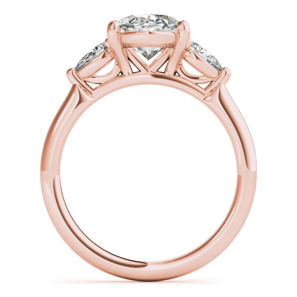 Rebecca Oval Diamond and Long Pear Engagement Ring Setting