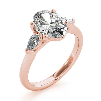 Rebecca Oval Diamond and Long Pear Engagement Ring Setting