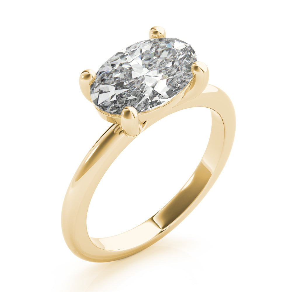 Lara East West Oval Diamond Engagement Ring Setting