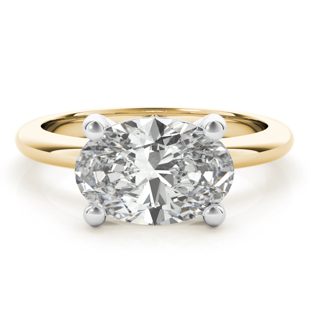 Lara East West Oval Diamond Engagement Ring Setting