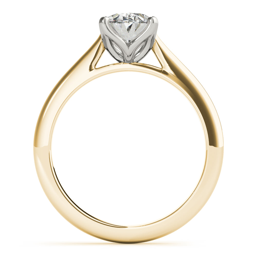 Fleur Oval Solitaire Engagement Ring Setting