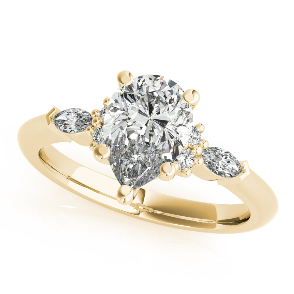 Willow Pear Diamond Engagement Ring Setting