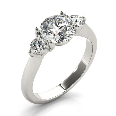 Charlotte Round with Round Diamond Engagement Ring Setting