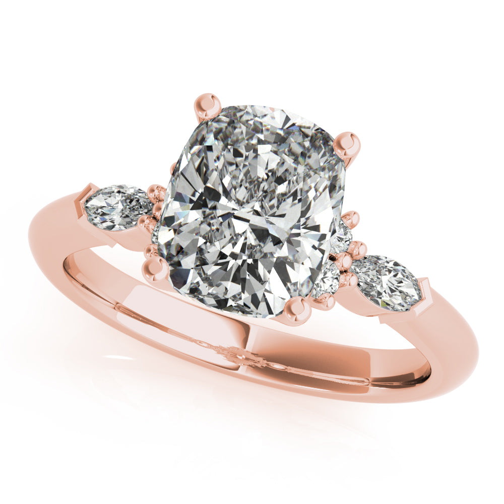 Willow Elongated Cushion Cut Diamond Engagement Ring Setting