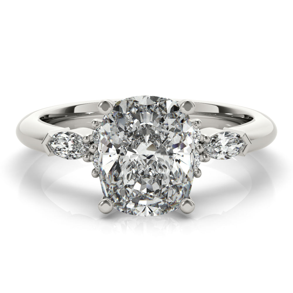 Willow Elongated Cushion Cut Diamond Engagement Ring Setting