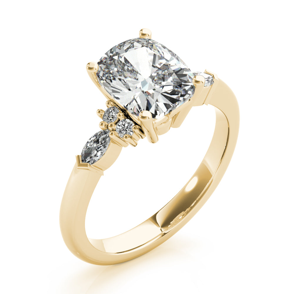 Willow Elongated Cushion Cut Diamond Engagement Ring Setting