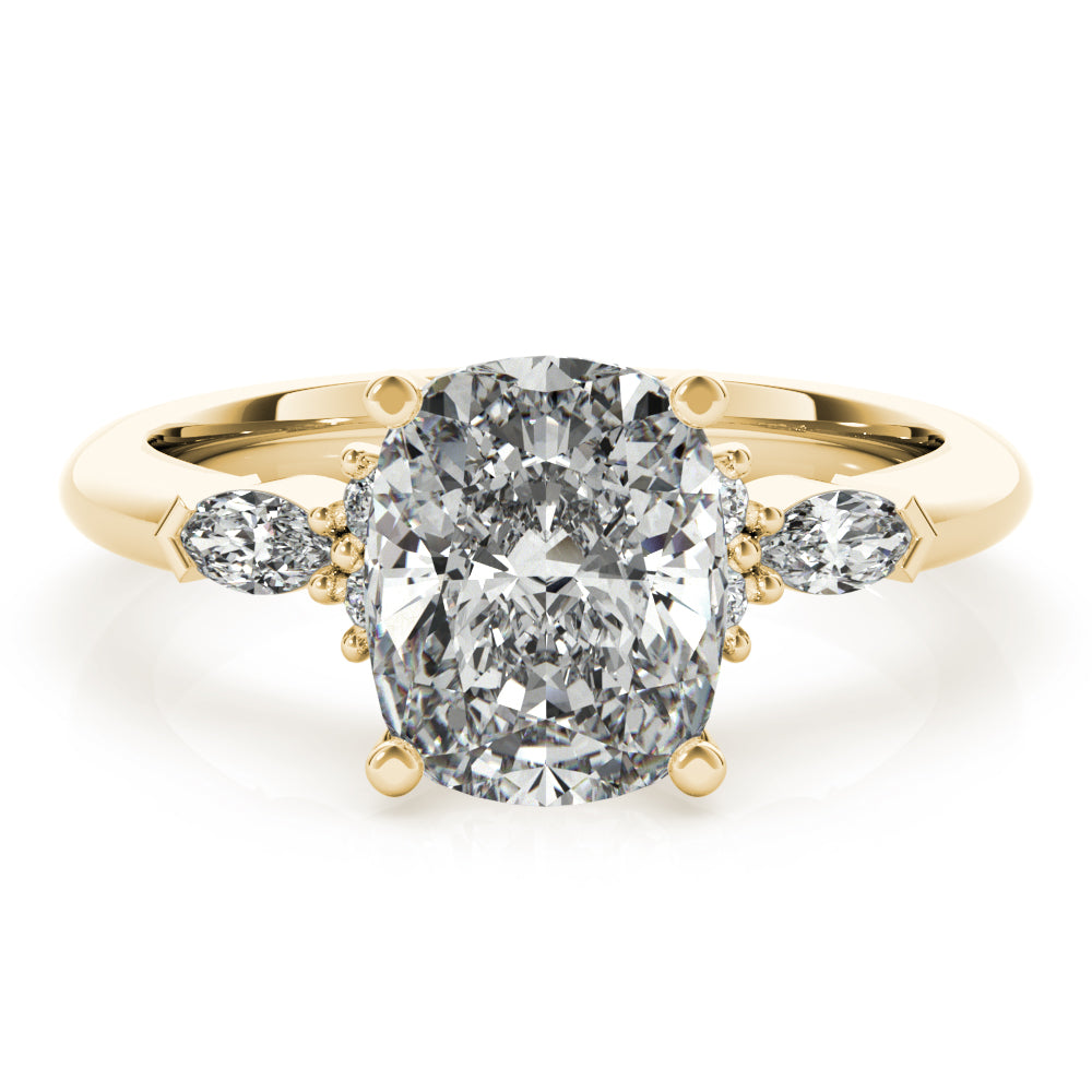 Willow Elongated Cushion Cut Diamond Engagement Ring Setting