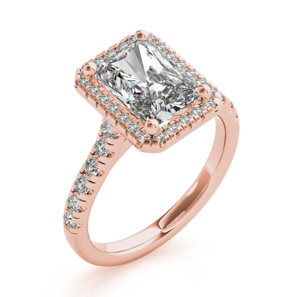 Harlow Radiant Diamond Engagement Ring Setting