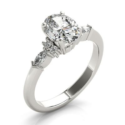 Willow Oval Diamond Engagement Ring Setting