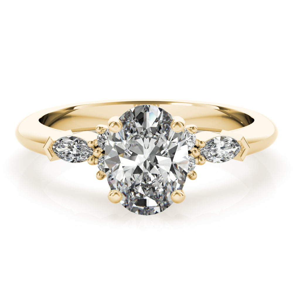 Willow Oval Diamond Engagement Ring Setting