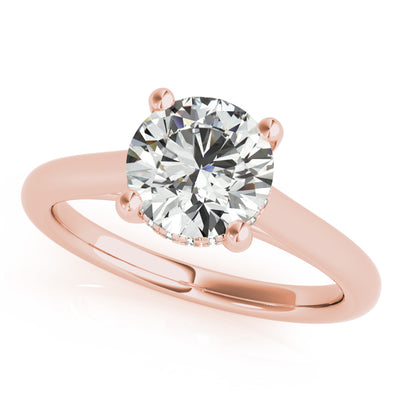 Hannah Round Solitaire with Hidden Halo Engagement Ring Setting