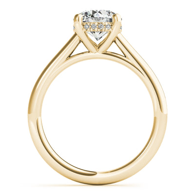 Hannah Round Solitaire with Hidden Halo Engagement Ring Setting