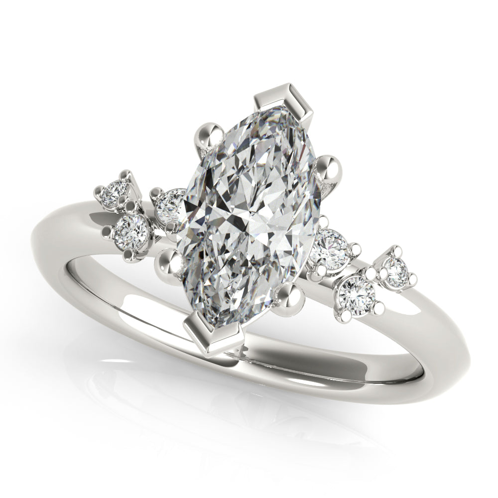 Ivy Petite Marquise Diamond Engagement Ring Setting