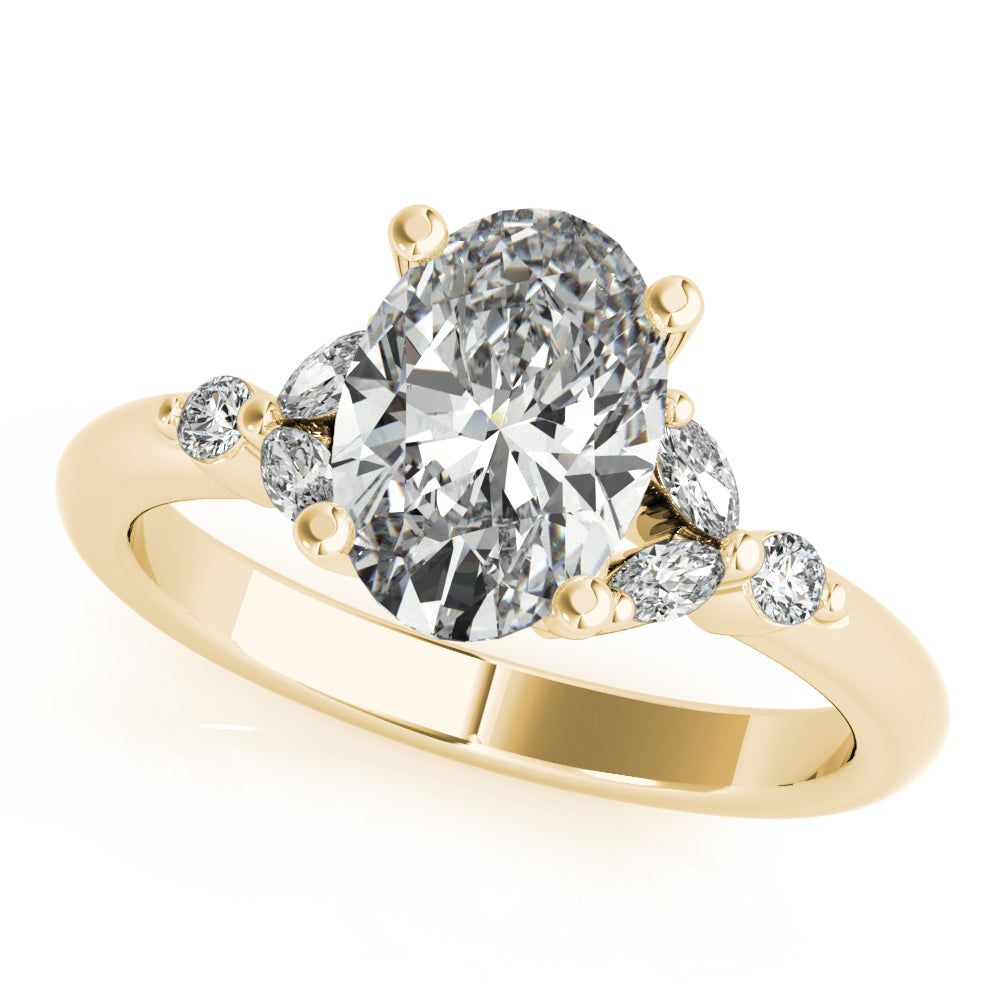 Poppy Oval Diamond Engagement Ring Setting