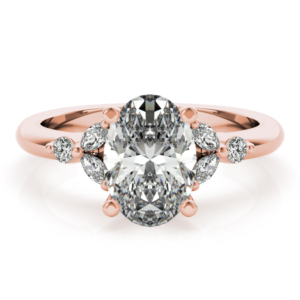 Poppy Oval Diamond Engagement Ring Setting