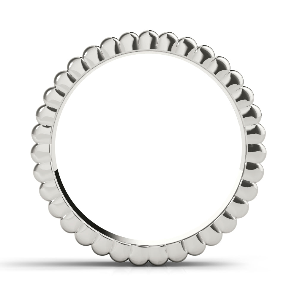 Women's Grooved Flat Band Wedding Ring