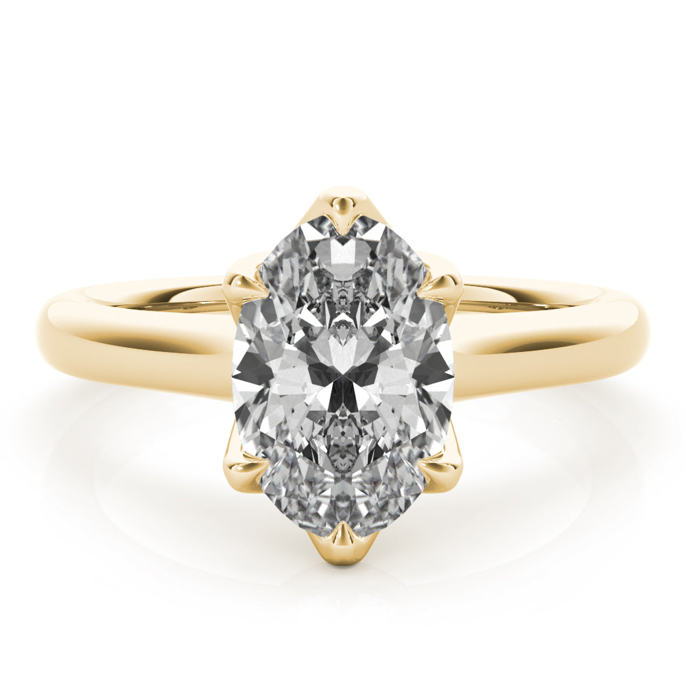 Peony Oval 6 Prong