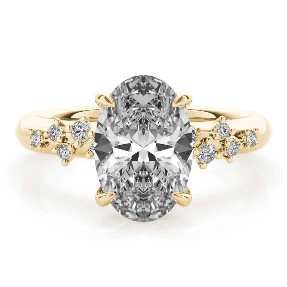 Ivy Oval Hidden Halo Diamond Engagement Ring Setting