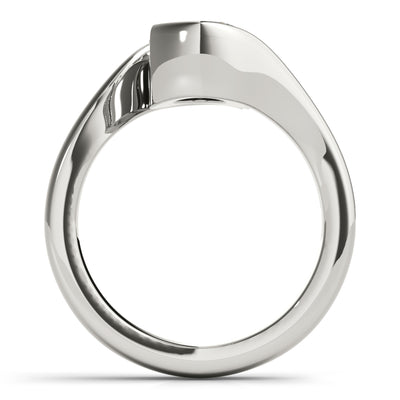 Meadow Oval Half Bezel Engagement Ring Setting