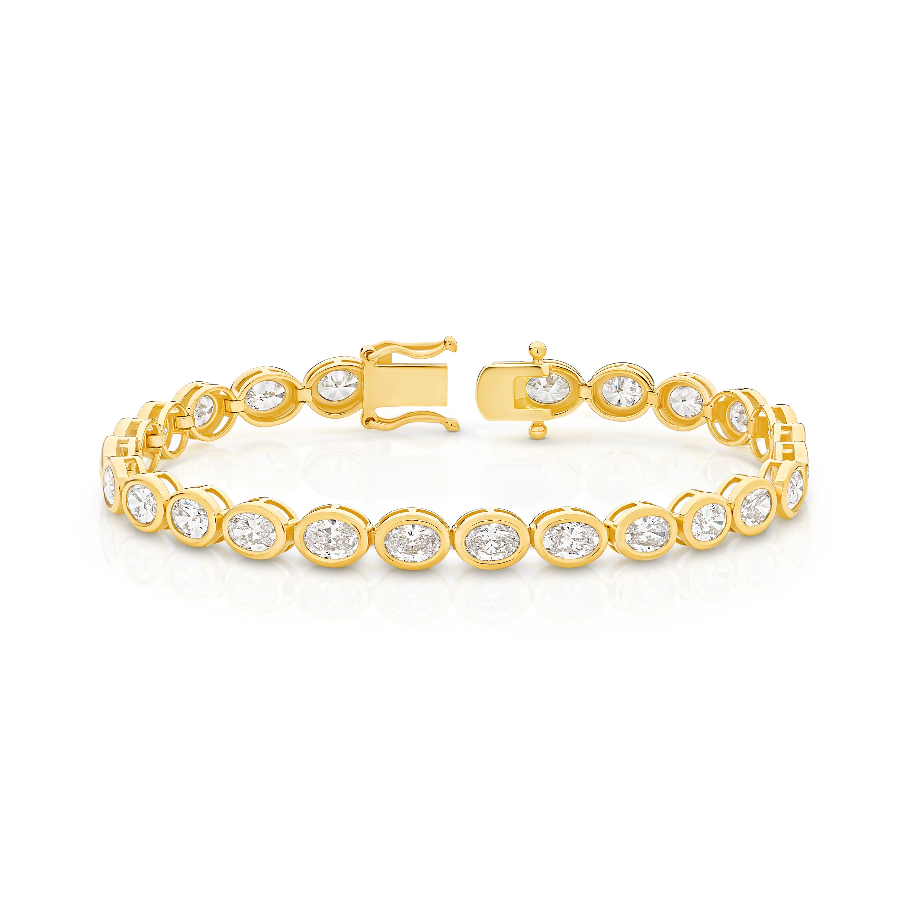 Lumina Oval Bezel Diamond Bracelet