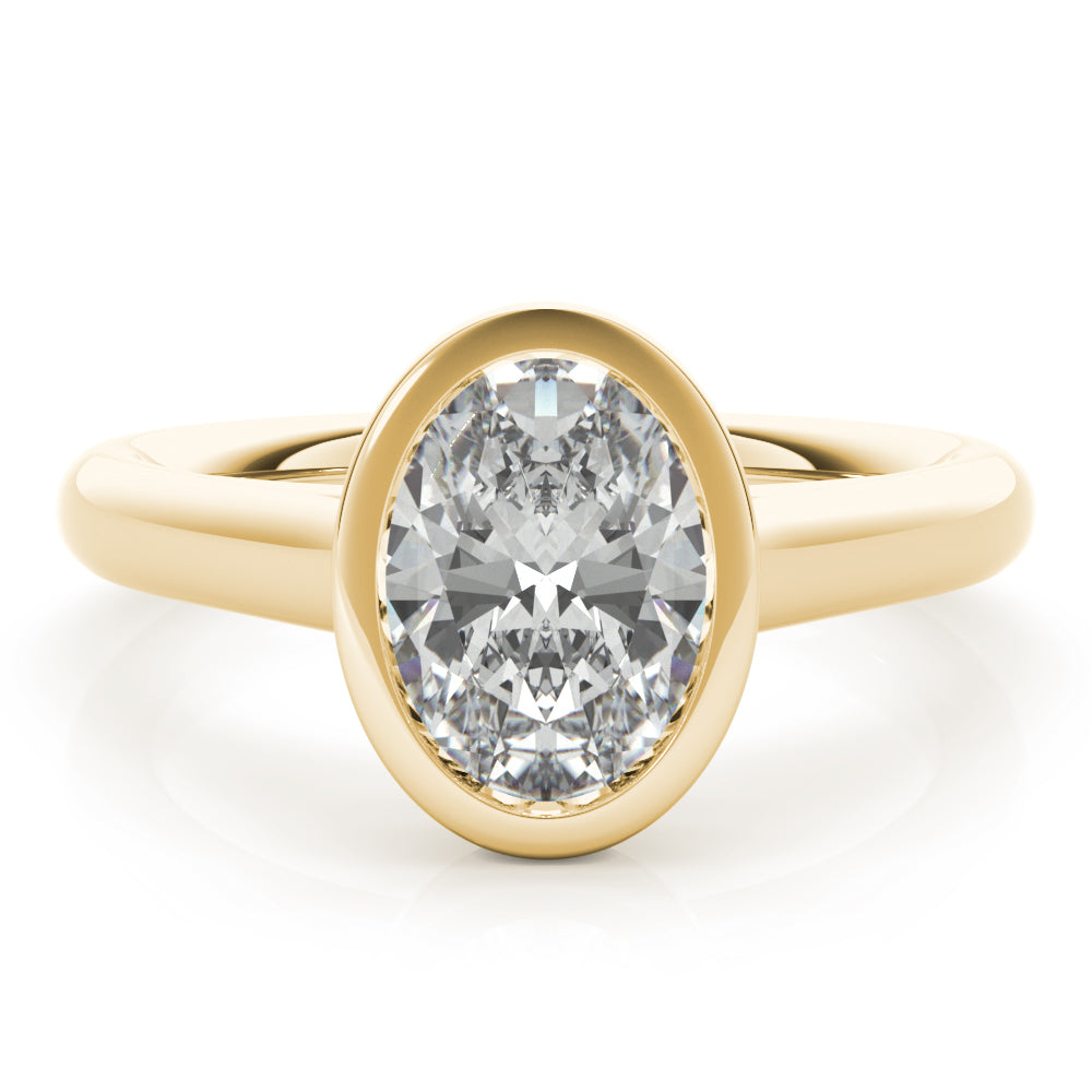 Oval Bezel Diamond Engagement Rings Perth