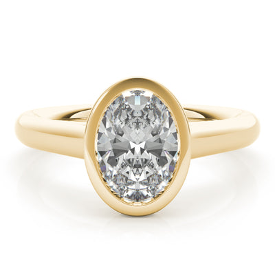 Oval Bezel Diamond Engagement Rings Perth