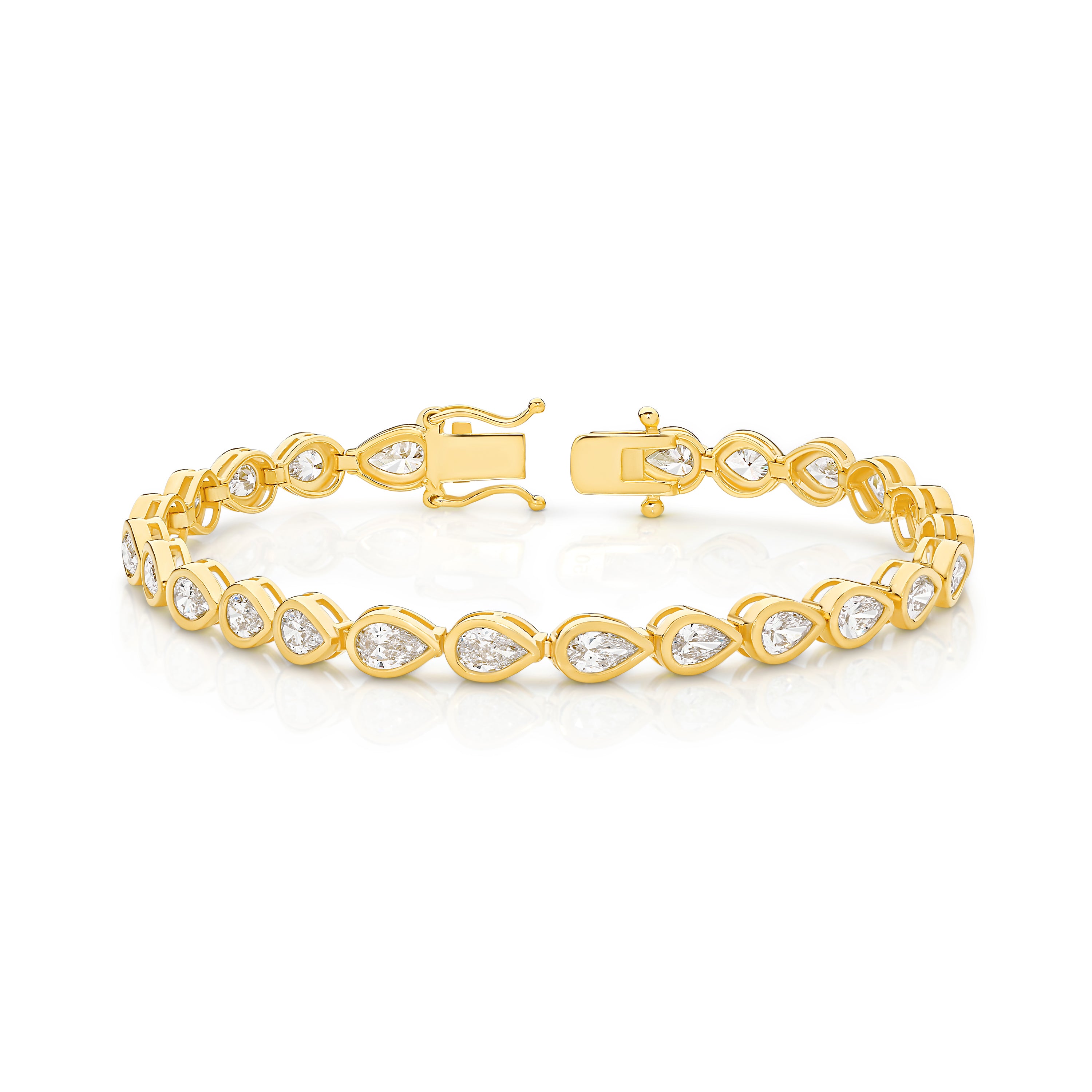 Lumina Pear Bezel Diamond Bracelet