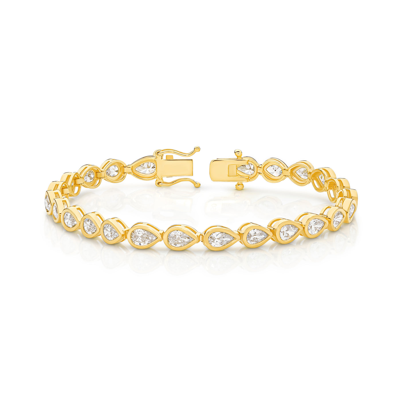 Lumina Pear Bezel Diamond Bracelet