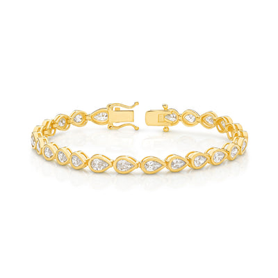 Lumina Pear Bezel Diamond Bracelet