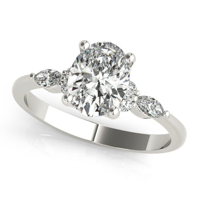 Oval Vintage Inspired Stirling Silver & CZ Proposal Ring