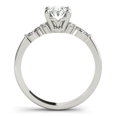 Oval Vintage Inspired Stirling Silver & CZ Proposal Ring