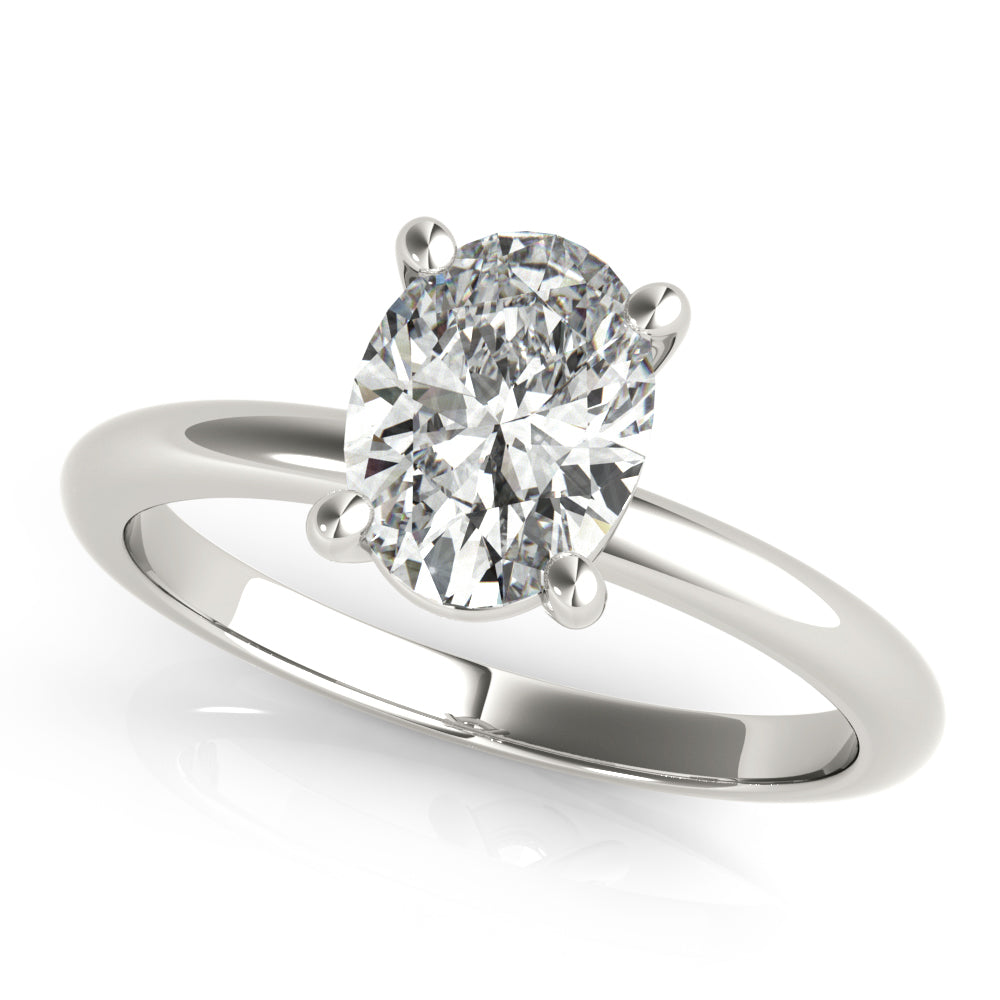 Oval Solitaire CZ Proposal Ring