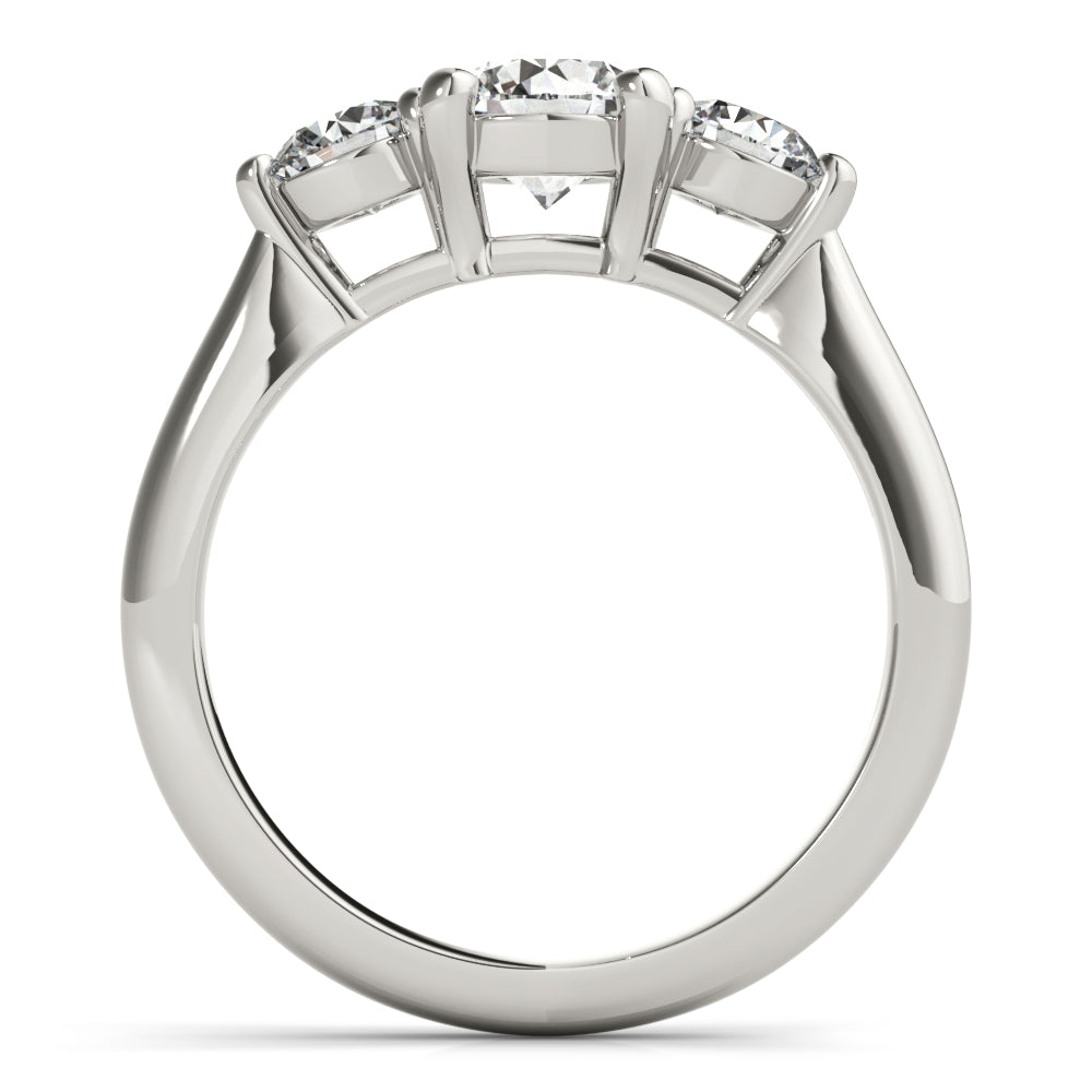 Round Trilogy Silver & CZ Proposal Ring