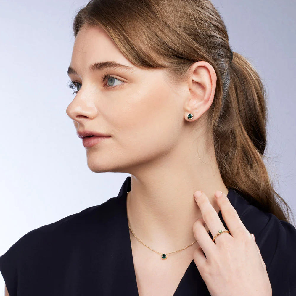 Adelia Teal Sapphire Earrings