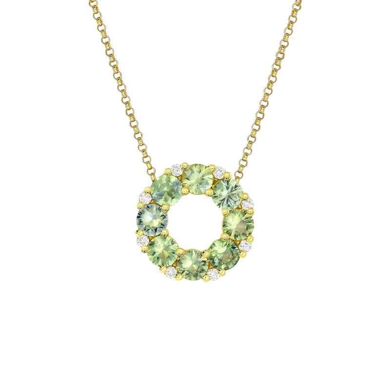 Sapphire Circle Pendant
