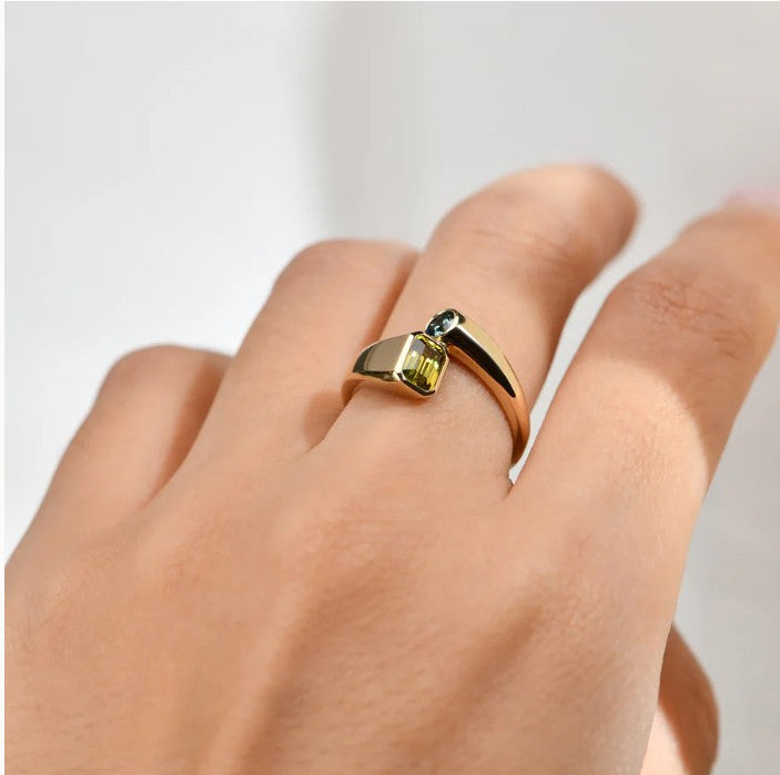 Solene Emerald Sapphire Ring