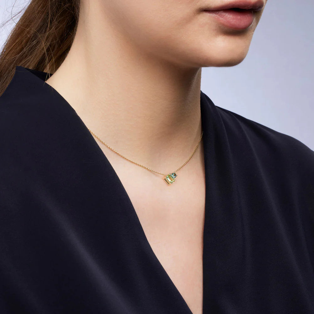 Toi Et Moi Parti & Teal Sapphire Necklace