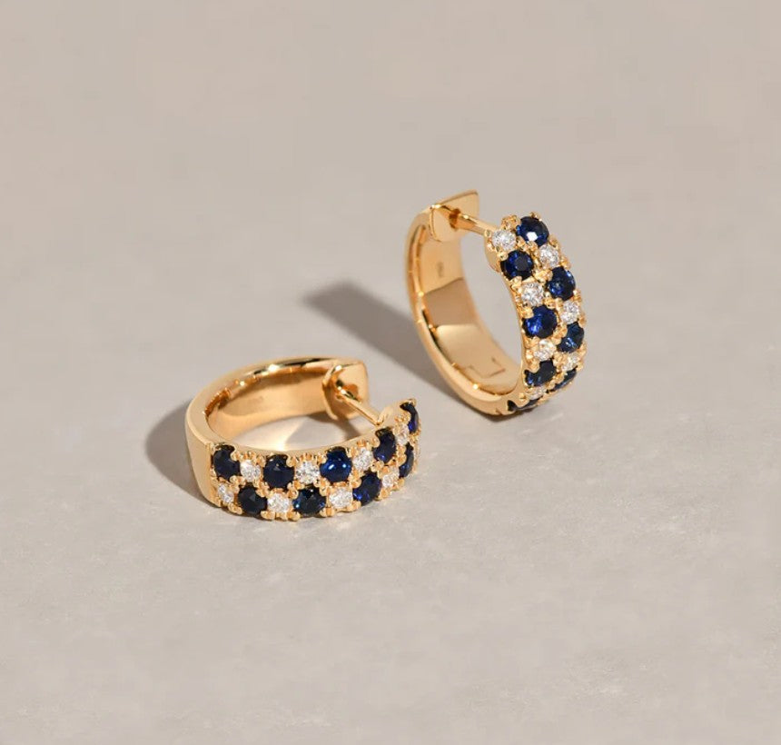 Vivienne Sapphire and Diamond Earrings