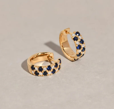 Vivienne Sapphire and Diamond Earrings