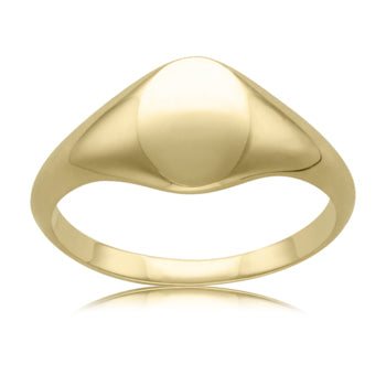 Small Oval Gold Signet Ring