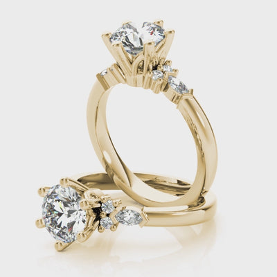 Willow Round 6-Prong Diamond Engagement Ring Setting