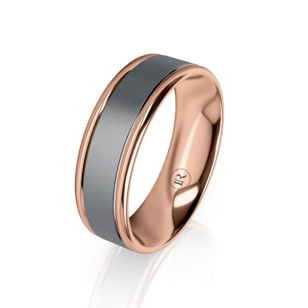 The Winston Tantalum & Gold Wedding Ring