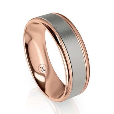 The Otis Gold & Titanium Wedding Ring