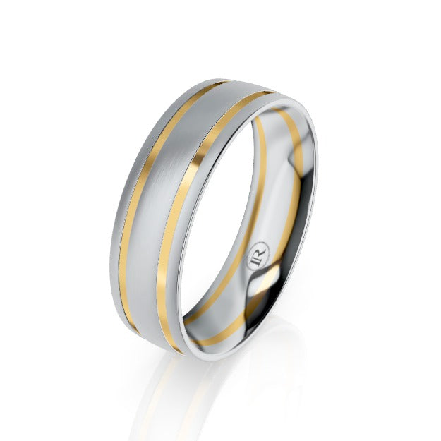 The Salisbury Platinum & Gold Wedding Ring