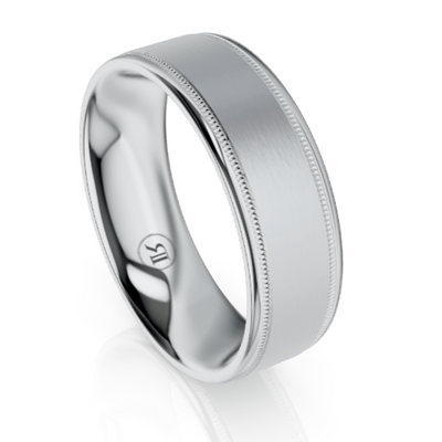 Platinum Milgrain Wedding Ring