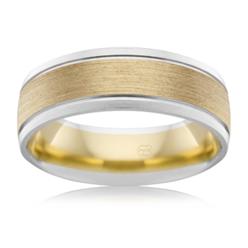Yellow and White Gold Wedding Ring - 2T3499